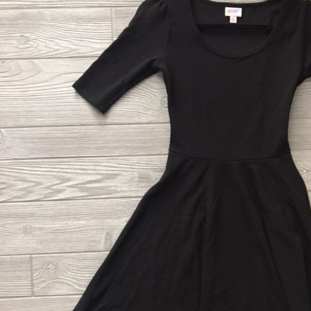 SOLID BLACK XXs Nicole Dress NWT